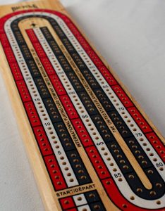 Color-Coded Cribbage Board Game by Bicycle