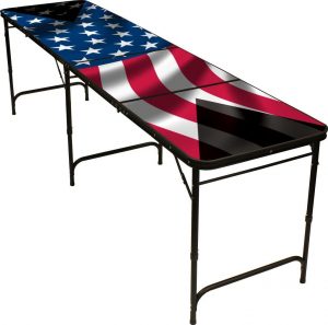 Red Cup Pong American Flag Table