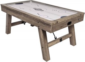 Mini Air Hockey Table Wooden Construction Durable Lots of Fun Game 