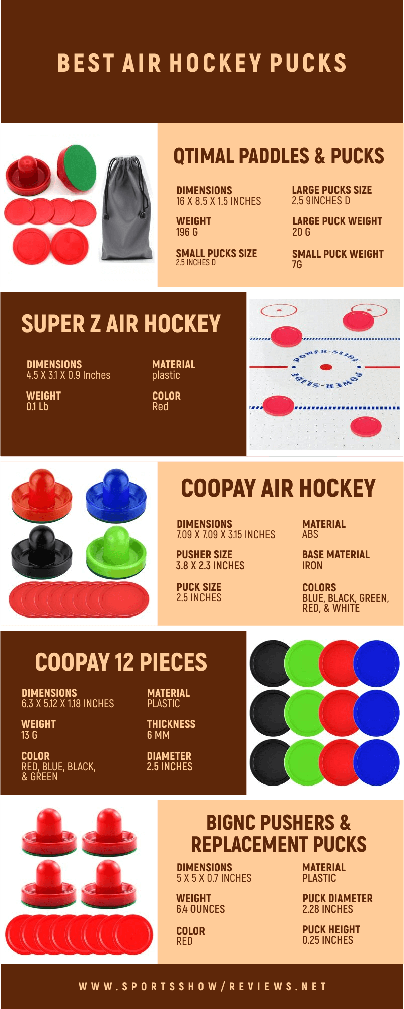 Best Air Hockey Pucks - Infographic