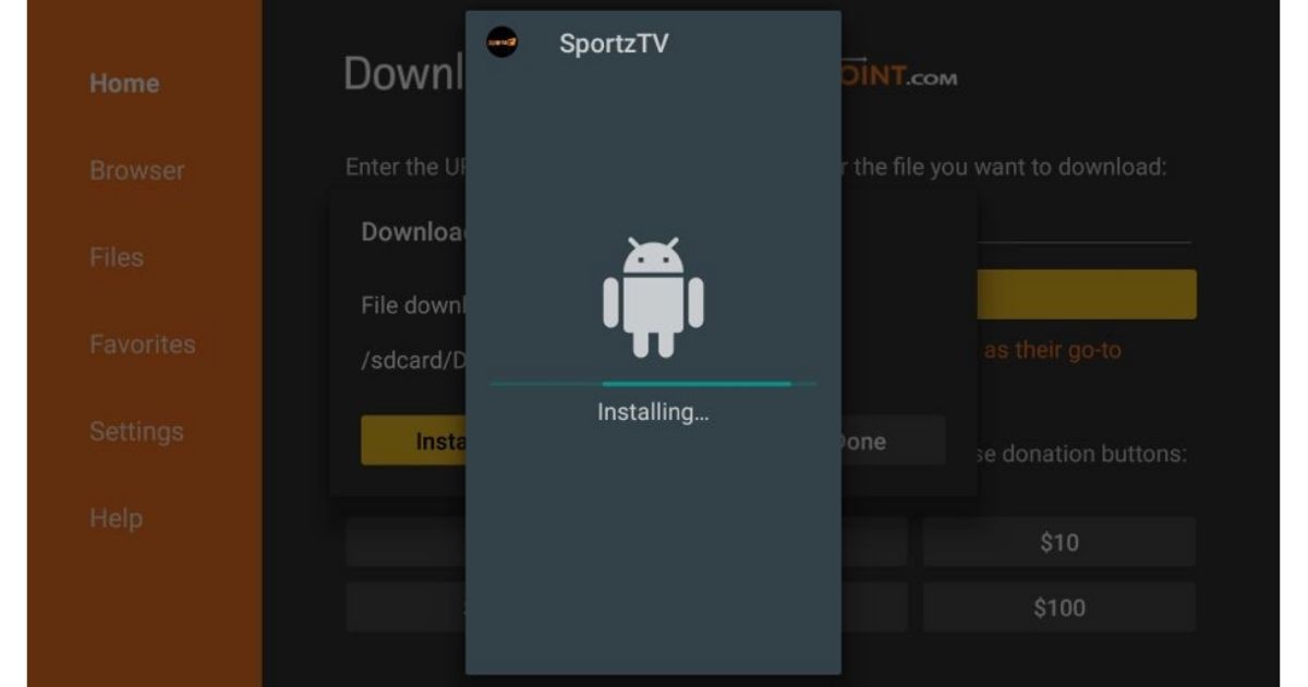 After clicking on the install button, the installation process, you will see it get started installing the app on your screen.