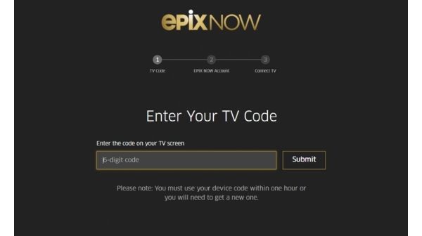 Activate EPIX NOW on Roku - Enter the Activation Code