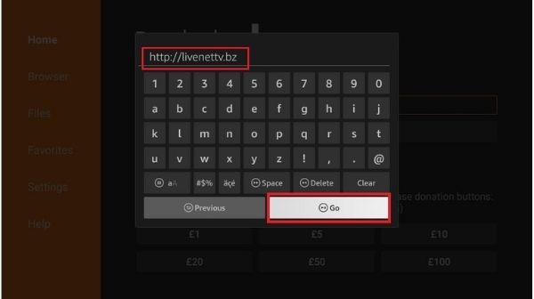 How to Download Live NetTV - Click on the “Go” Button.