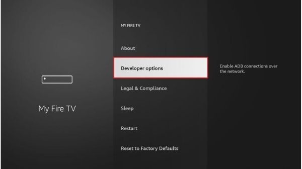 How to Download Live NetTV - It will show you another list of options, click on developer options.