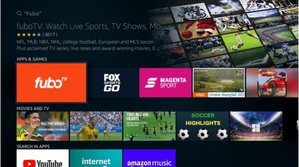 How to install FuboTV from Amazon Store - Choose the fubotv app from the suggested list.