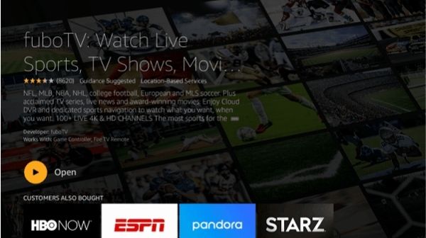 How to install FuboTV from Amazon Store - Once the fubotv app gets installed, click on “open.”