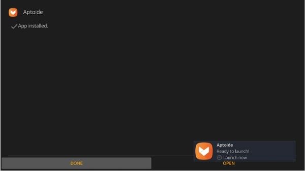 How to install fuboTV on Firestick - Once installation gets completed, click on “Done.”