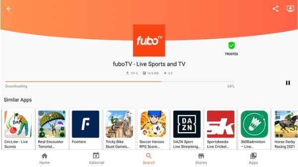 How to install fuboTV on Firestick - Wait for it, installation may take some time.
