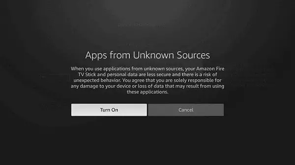 How to install fuboTV on Firestick - Turn this “Apps from unknown sources” option “ON.”