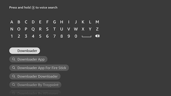 How to install fuboTV on Firestick - Now type “Downloader,” and select the downloader from the suggested options.