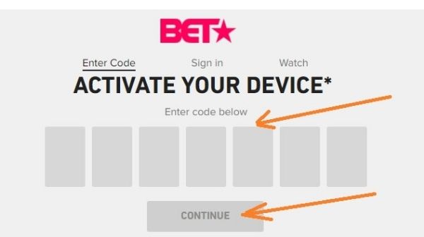 How to activate BET - Enter Activation Code
