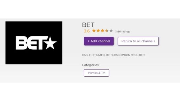 How to activate BET on Roku
