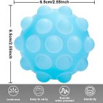 JANESVISSY 4 Pcs Glow in The Dark Pop Fidget Ball - Funny Fidget Toys