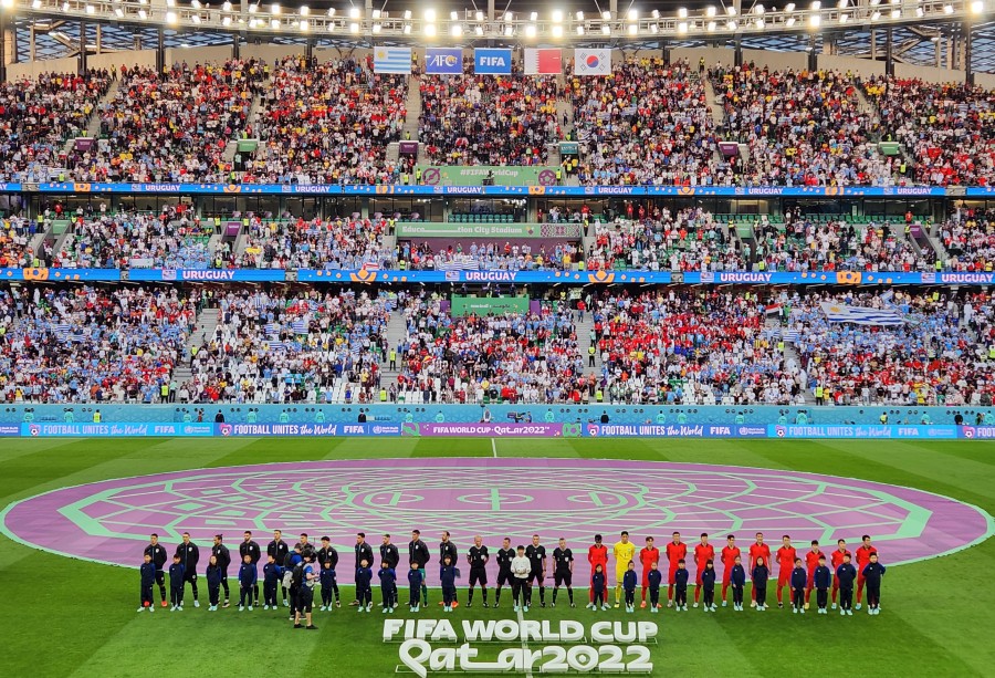 Belgium vs. Korea match in the FIFA World Cup 2022 in Qatar.