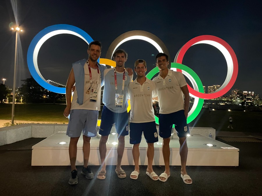 four members of the Argentine national tennis team in 2020 Olympic games.