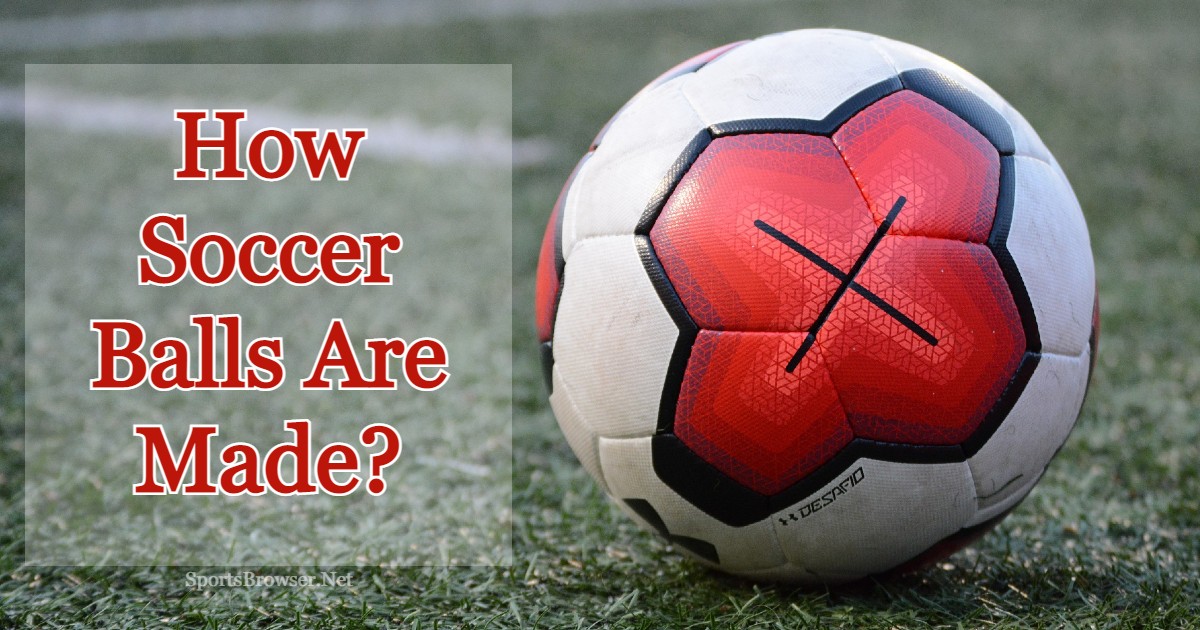 A white and red soccer ball featured in the blog of how soccer balls are made.